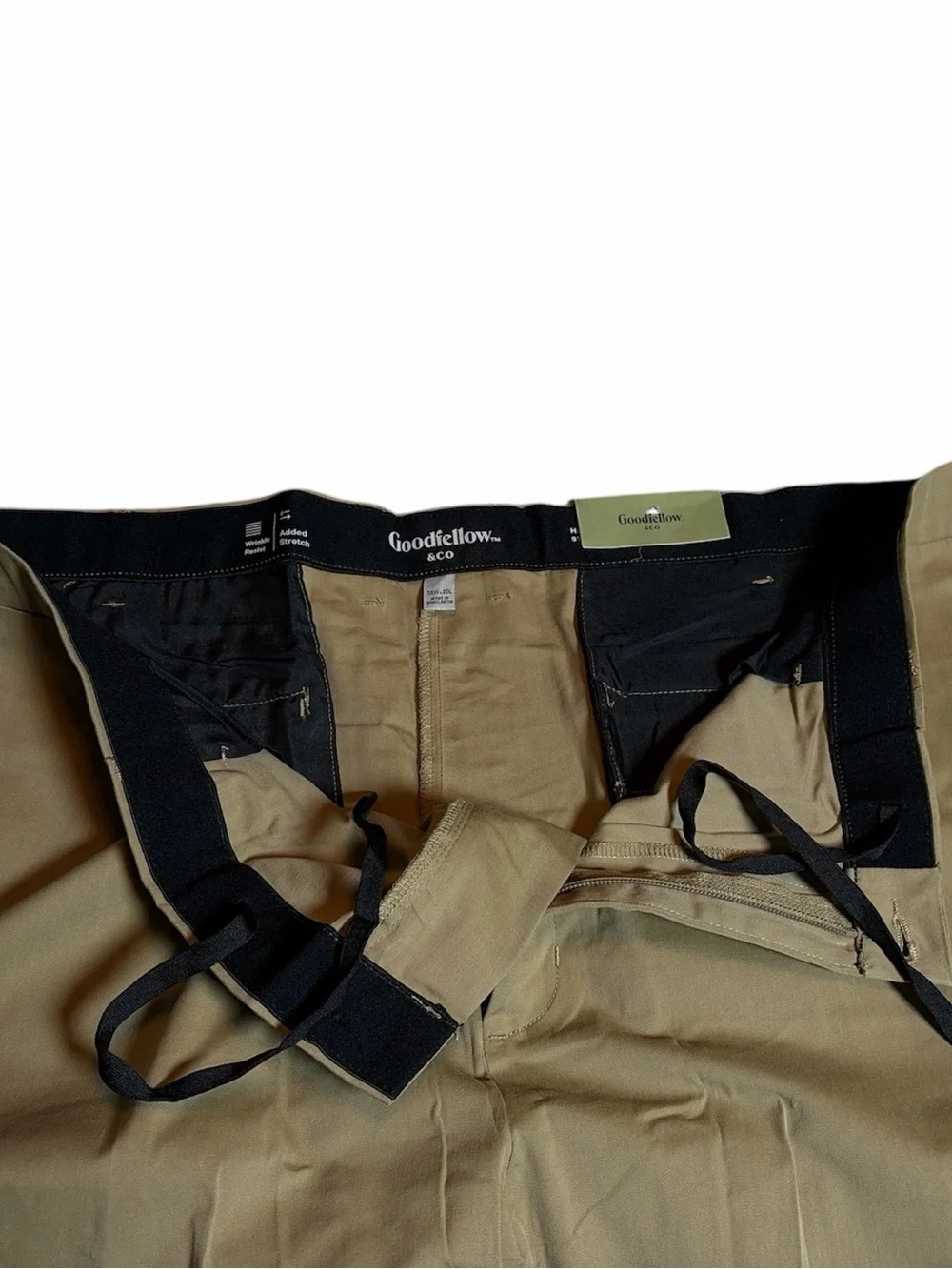 Tan Chino Big Tall Pants Men's 56 x 30 Good Fellow Straight - Picture 7 of 11